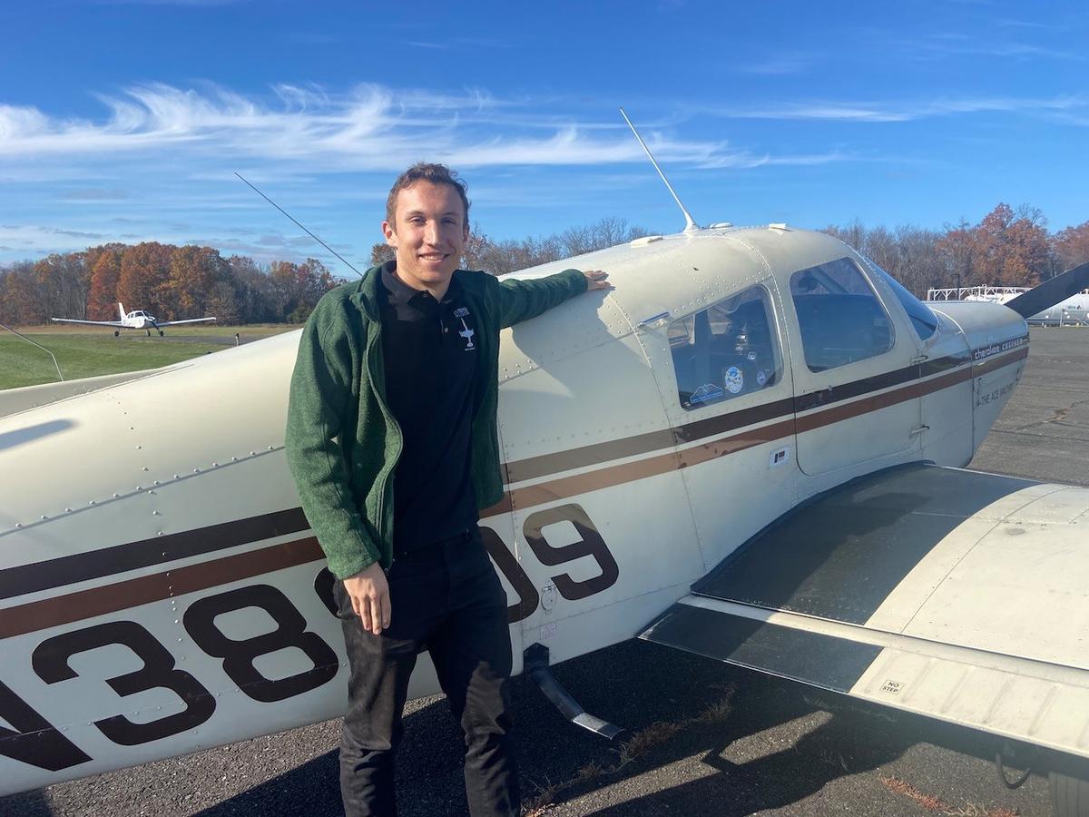 Posing next to the Piper Cherokee 140