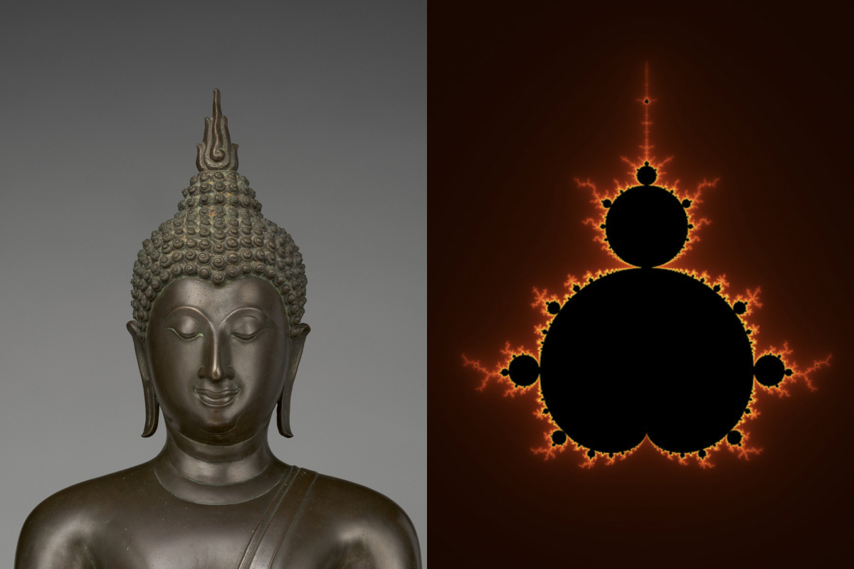 Buddha and the Mandelbrot set (Wikimedia)